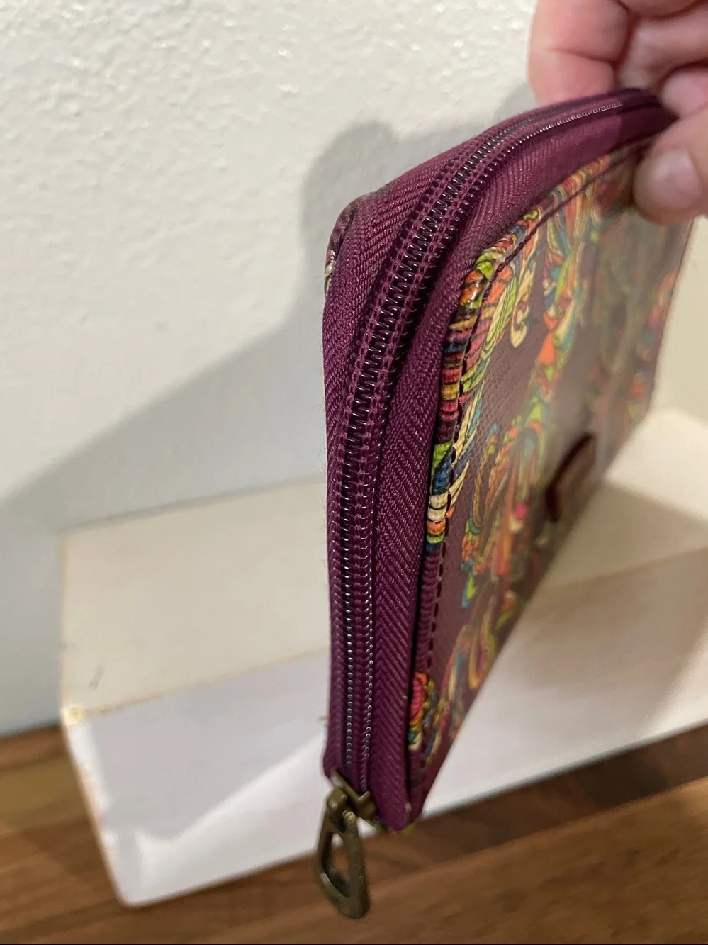 Sakroots Floral Paisley Zip Around Wallet Multicolor Boho Organizer Colorful